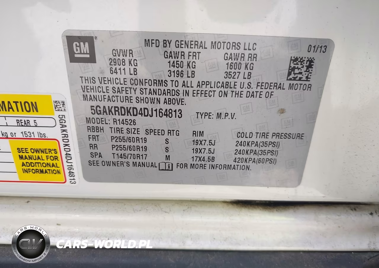2013 Buick Enclave Premium VIN:5GAKRDKD4DJ164813 - 9