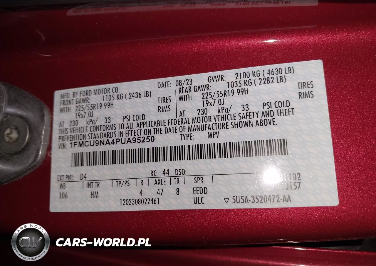 2023 Ford Escape St-Line Select VIN:1FMCU9NA4PUA95250 - 9