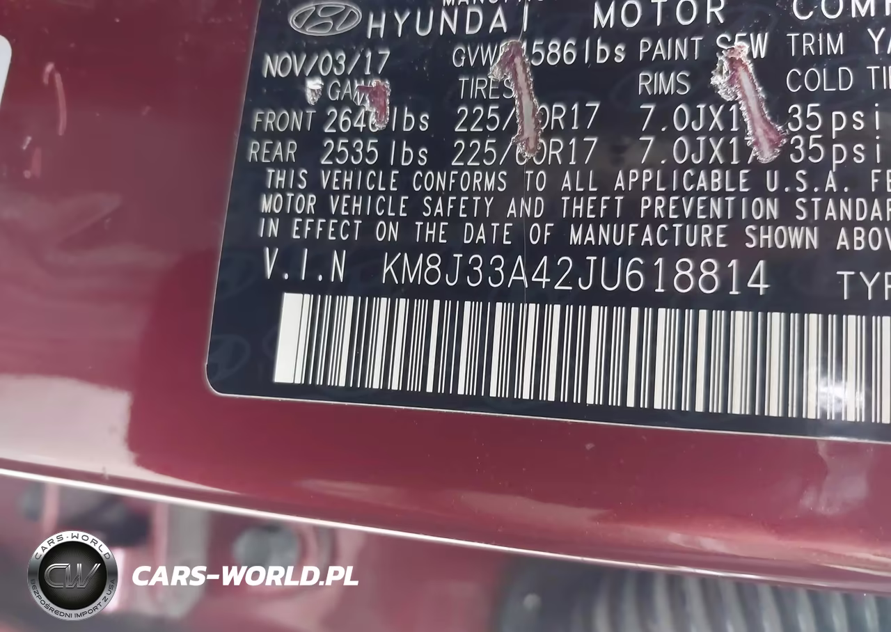 2018 Hyundai Tucson Sel VIN:KM8J33A42JU618814 - 9