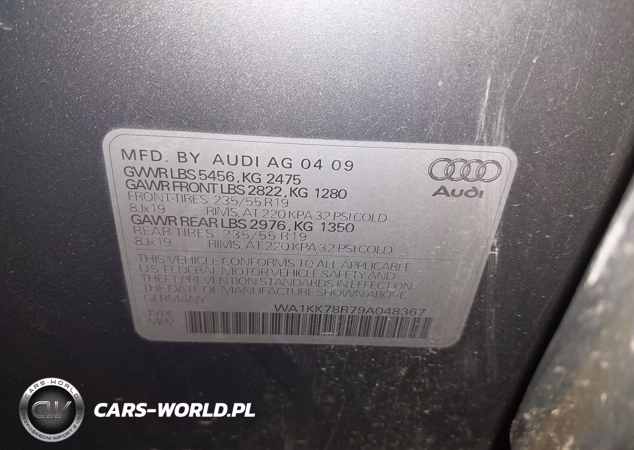 2009 Audi Q5 3.2 Premium VIN:WA1KK78R79A048367 - 9