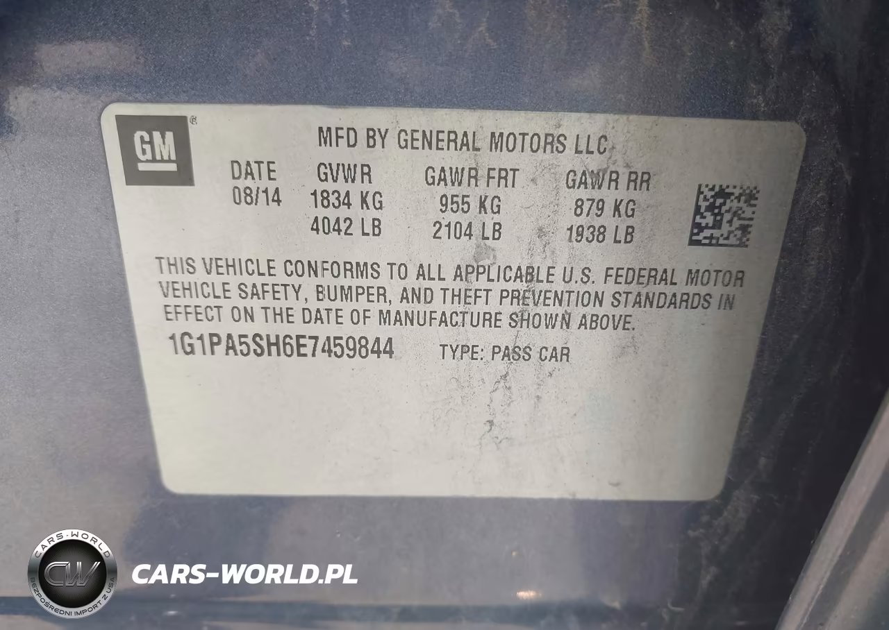 2014 Chevrolet Cruze Ls Auto VIN:1G1PA5SH6E7459844 - 9