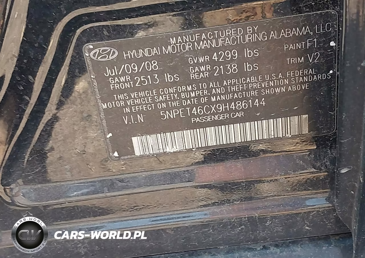 2009 Hyundai Sonata Gls VIN:5NPET46CX9H486144 - 9
