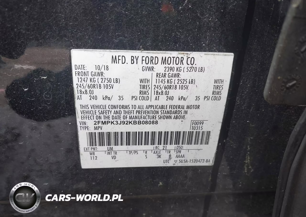 2019 Ford Edge Sel VIN:2FMPK3J92KBB08088 - 9