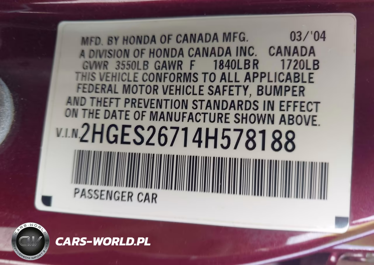 2004 Honda Civic Ex VIN:2HGES26714H578188 - 9