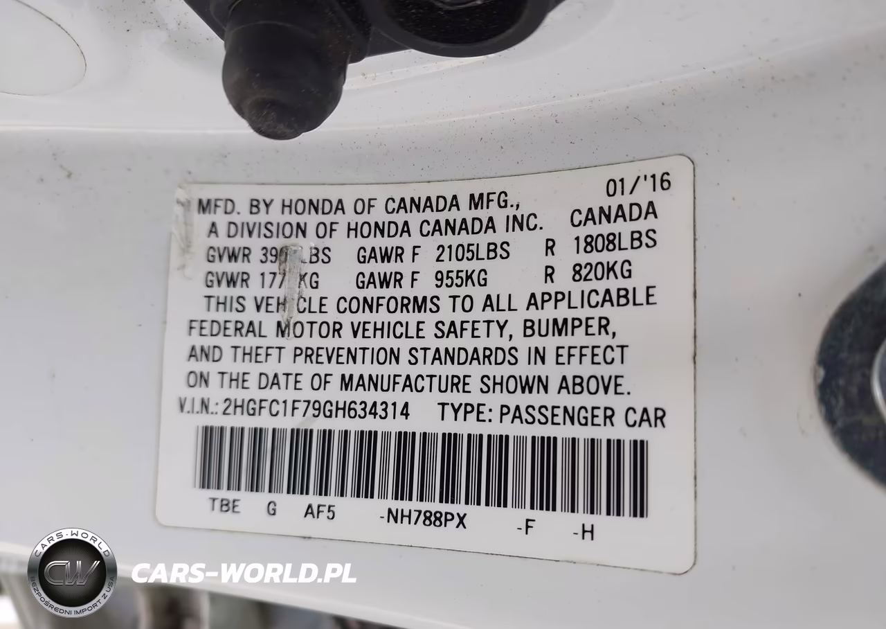 2016 Honda Civic Ex-L VIN:2HGFC1F79GH634314 - 9
