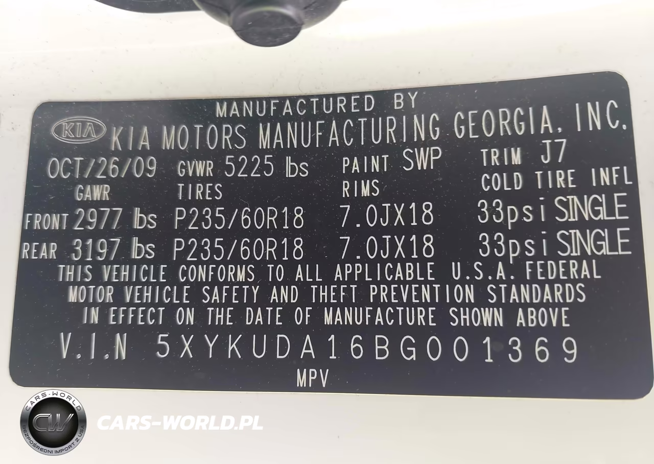2011 Kia Sorento Ex VIN:5XYKUDA16BG001369 - 9