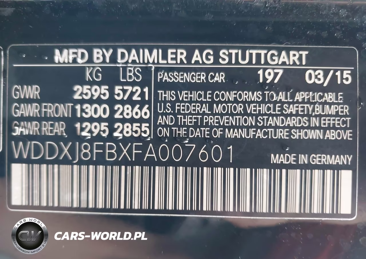 2015 Mercedes-Benz S 550 4Matic VIN:WDDXJ8FBXFA007601 - 9