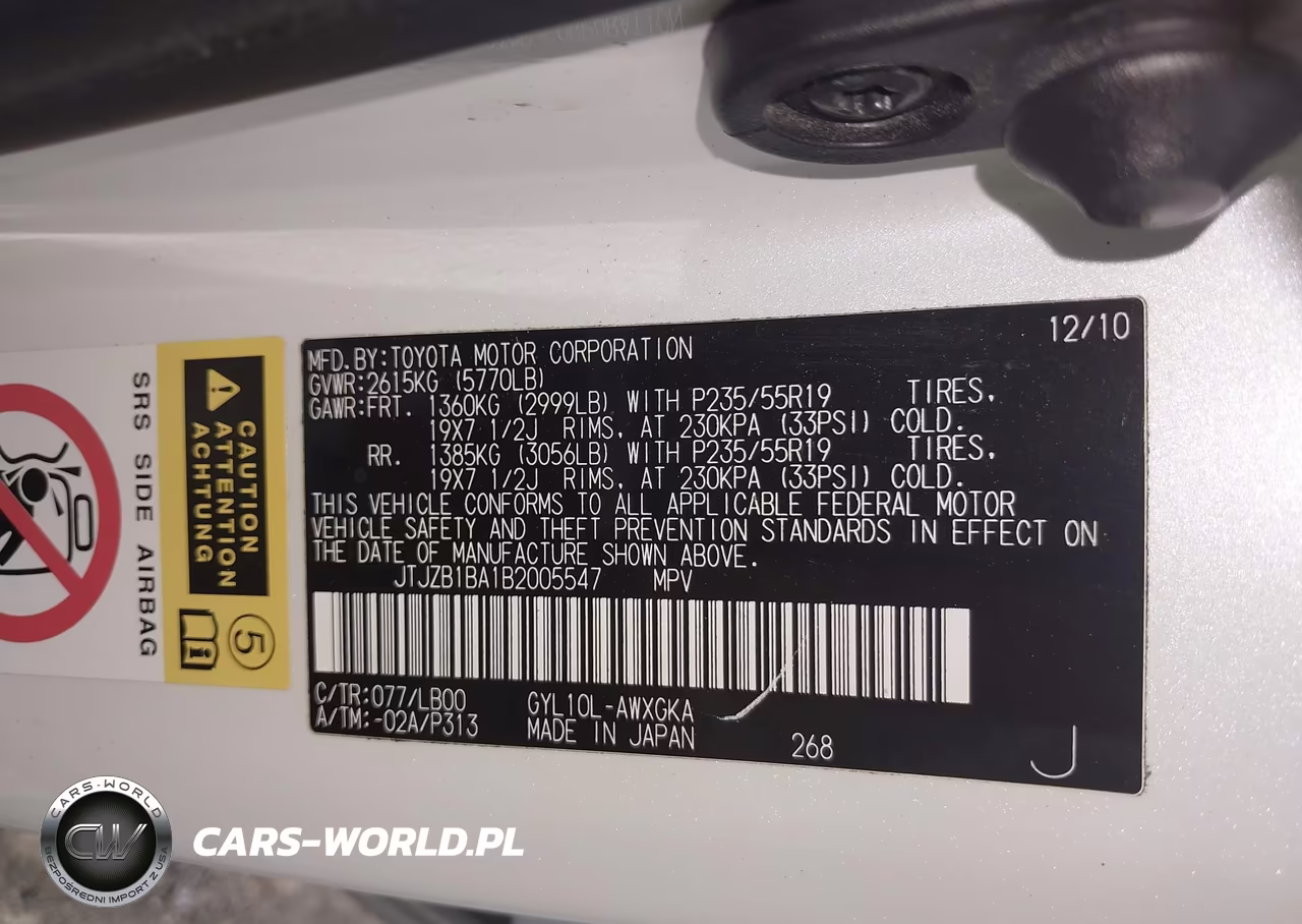 2011 Lexus Rx 450H VIN:JTJZB1BA1B2005547 - 9