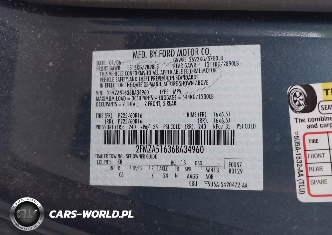 2006 Ford Freestar Se VIN:2FMZA51636BA34960 - 9