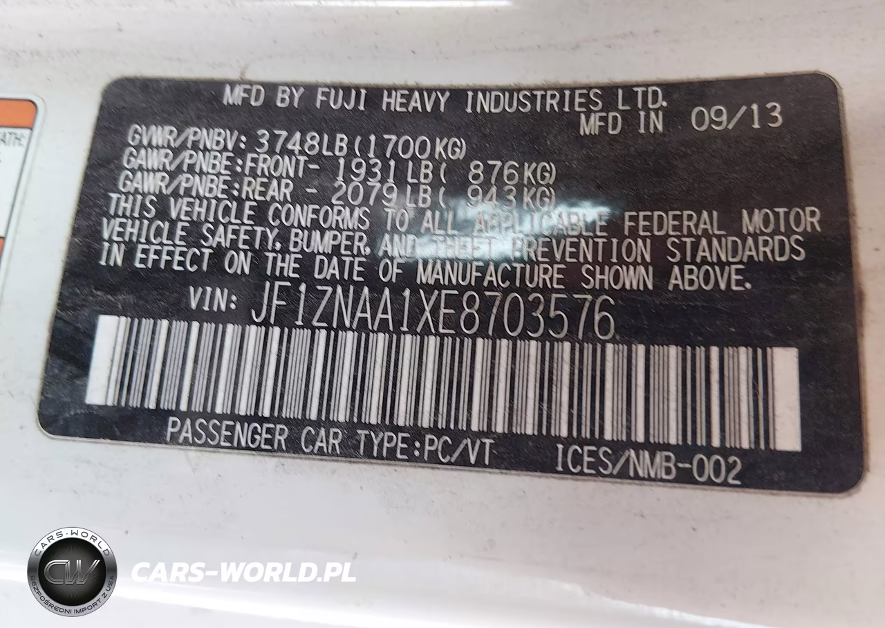 2014 Scion Fr-S VIN:JF1ZNAA1XE8703576 - 9