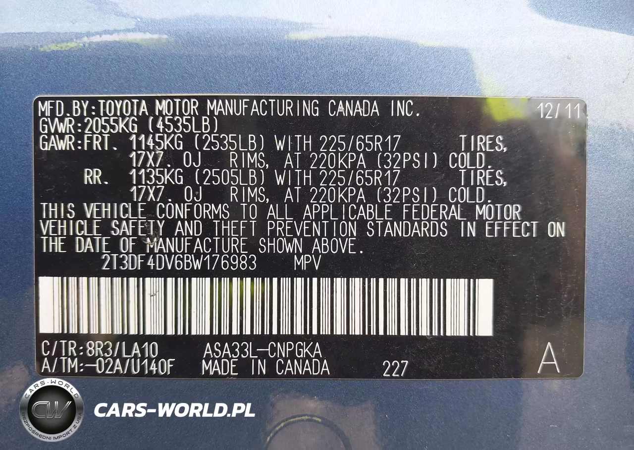 2011 Toyota Rav4 Limited VIN:2T3DF4DV6BW176983 - 9
