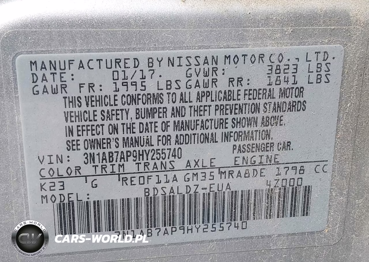 2017 Nissan Sentra Sv VIN:3N1AB7AP9HY255740 - 9
