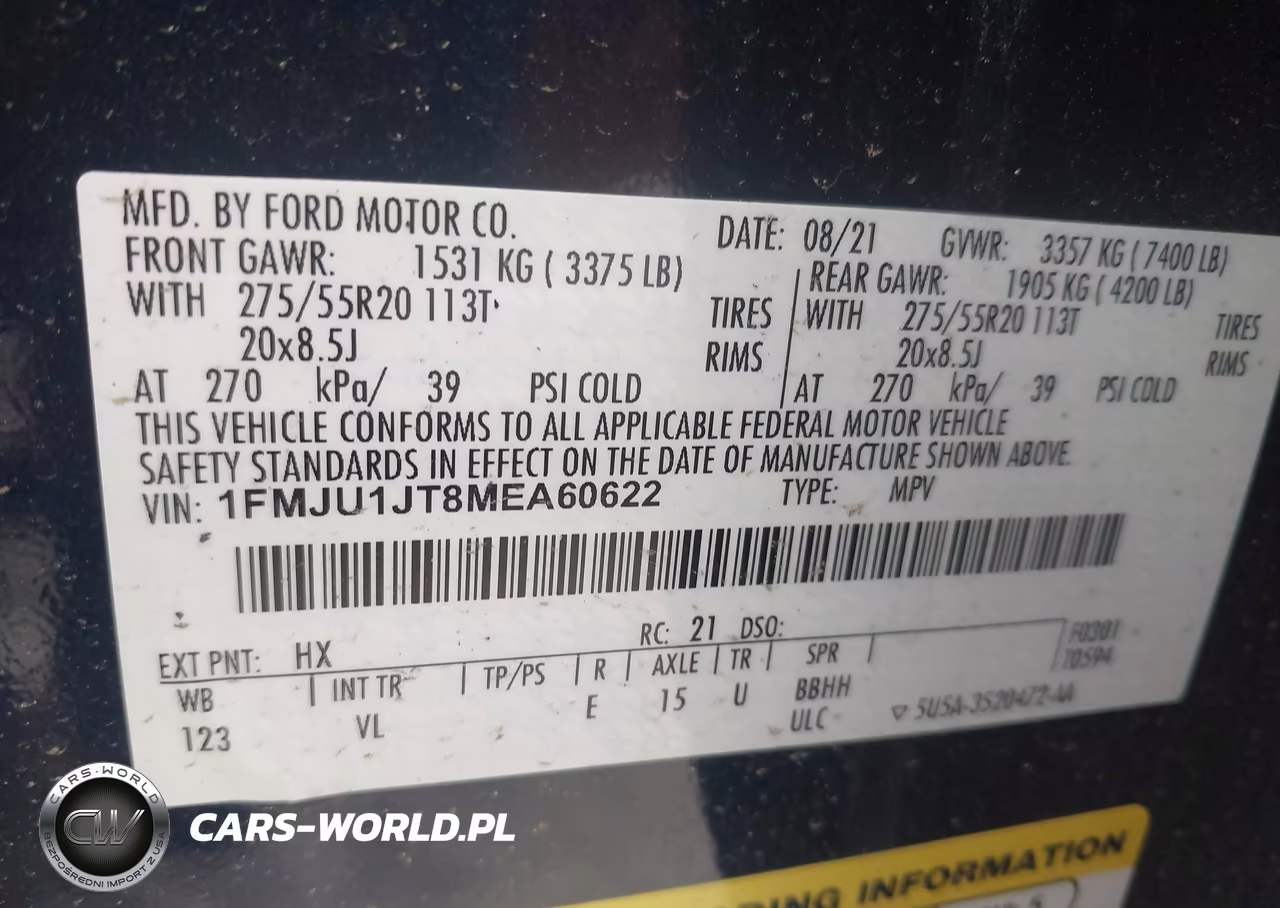 2021 Ford Expedition Xlt VIN:1FMJU1JT8MEA60622 - 9