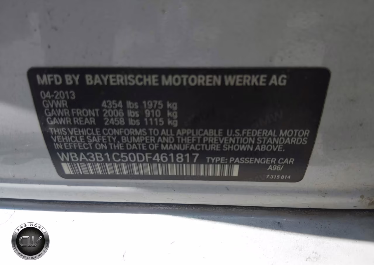2013 BMW 320I VIN:WBA3B1C50DF461817 - 9