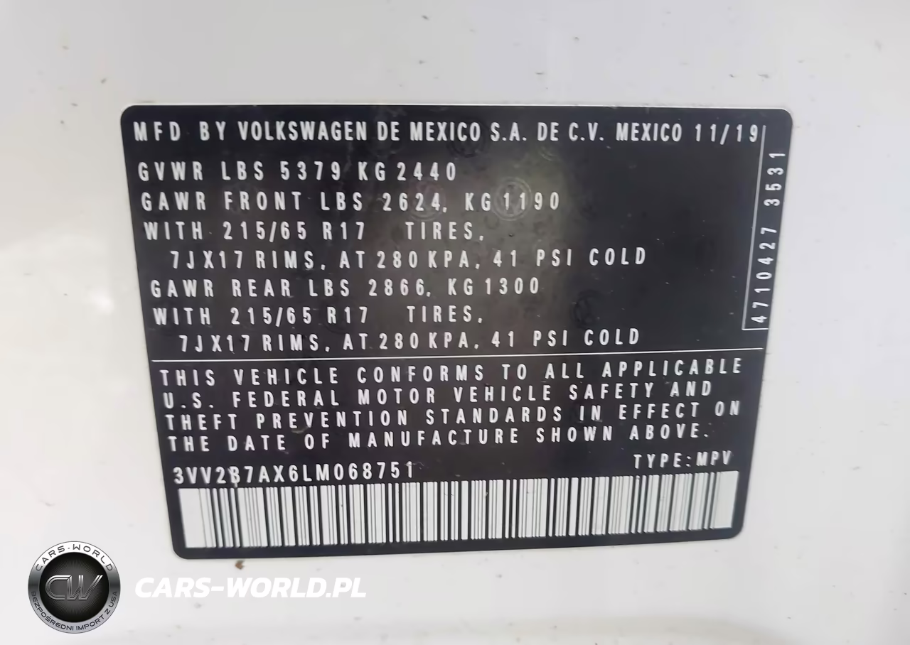2020 Volkswagen Tiguan 2.0T Se-2.0T Se R-Line Black-2.0T Sel VIN:3VV2B7AX6LM068751 - 9