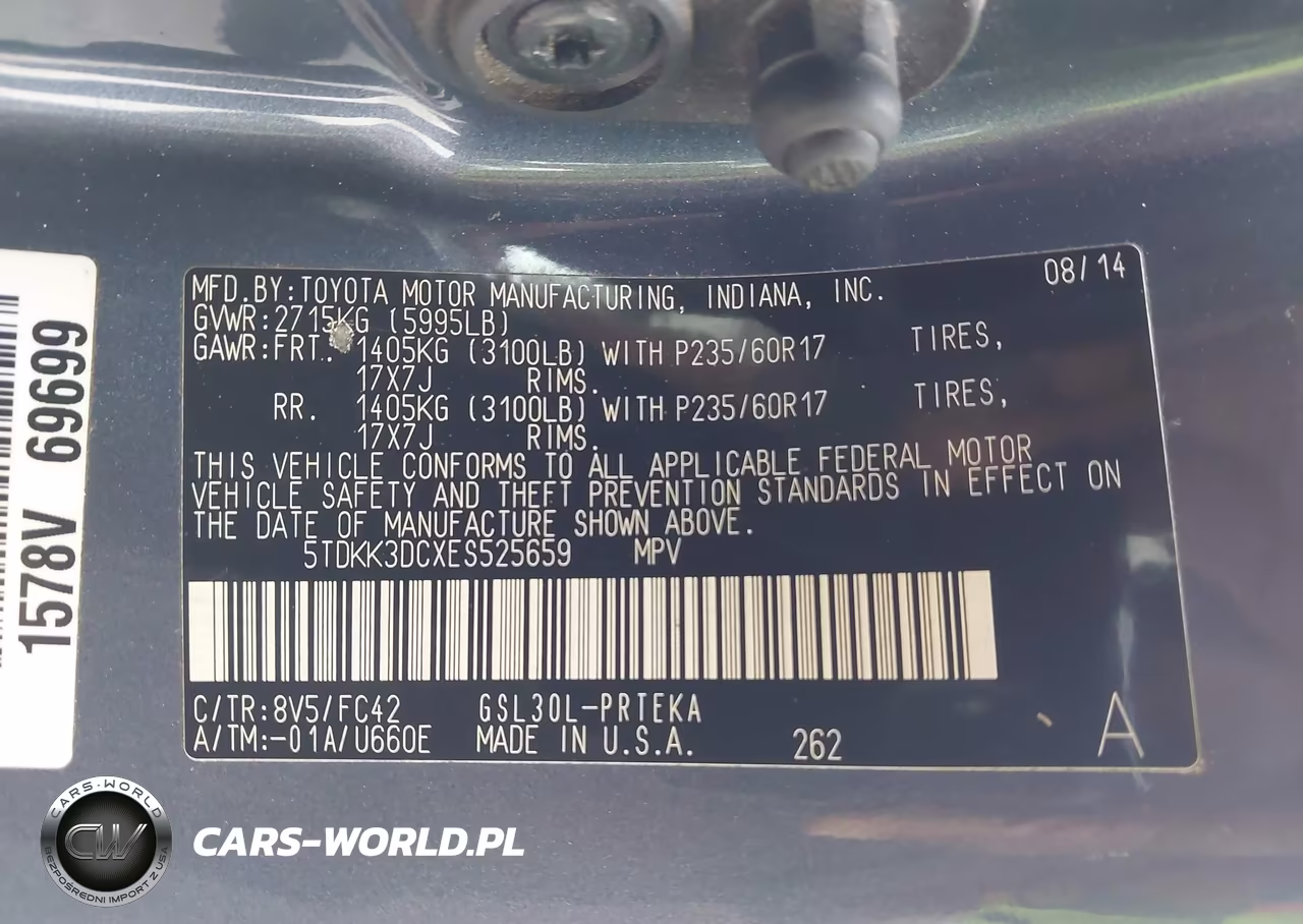 2014 Toyota Sienna Le V6 8 Passenger VIN:5TDKK3DCXES525659 - 9