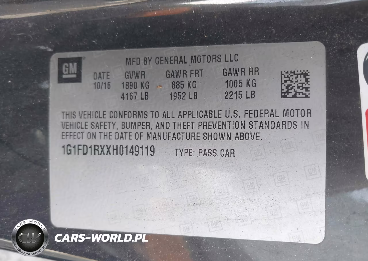 2017 Chevrolet Camaro 2Lt VIN:1G1FD1RXXH0149119 - 9