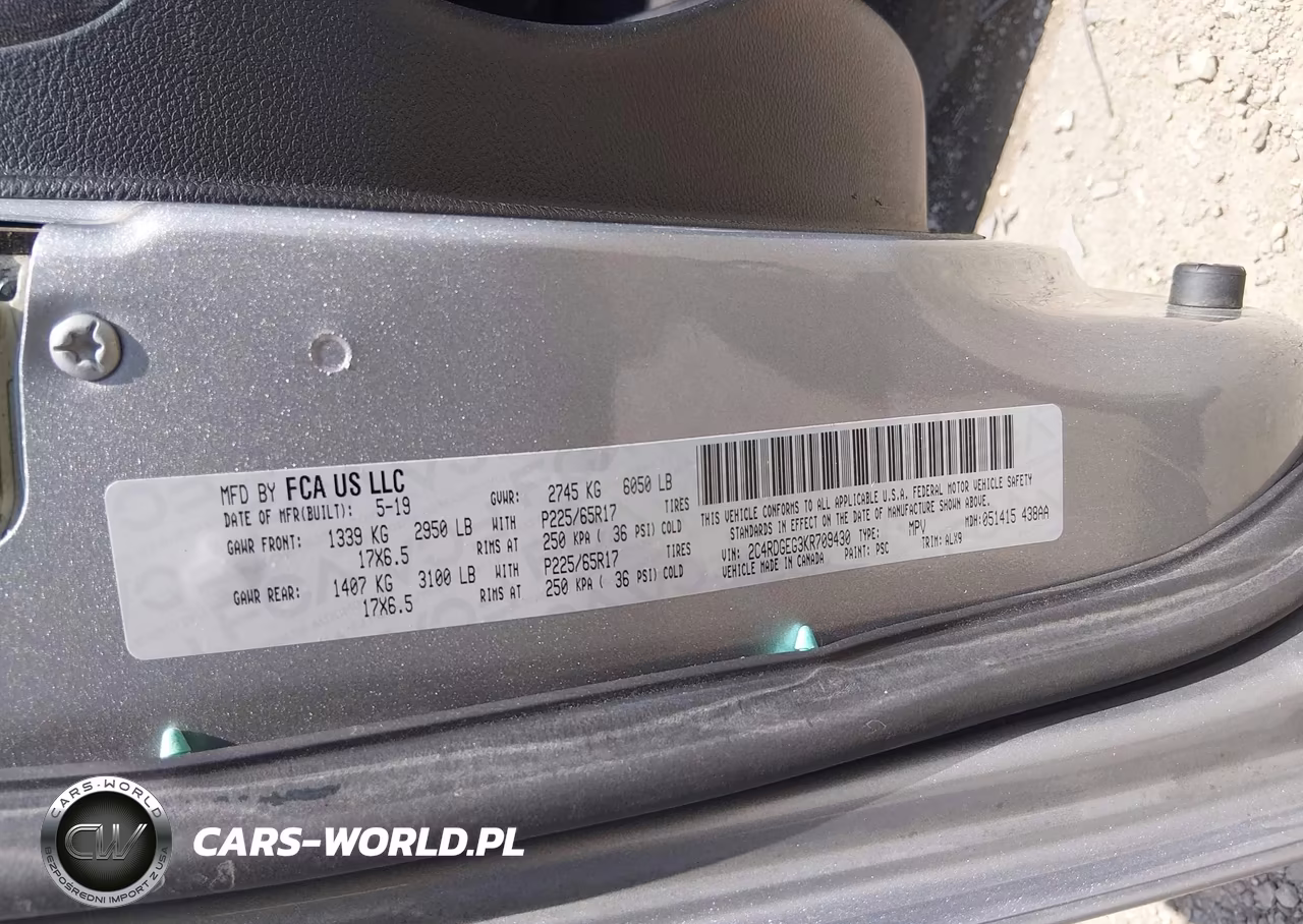 2019 Dodge Grand Caravan Gt VIN:2C4RDGEG3KR709430 - 9
