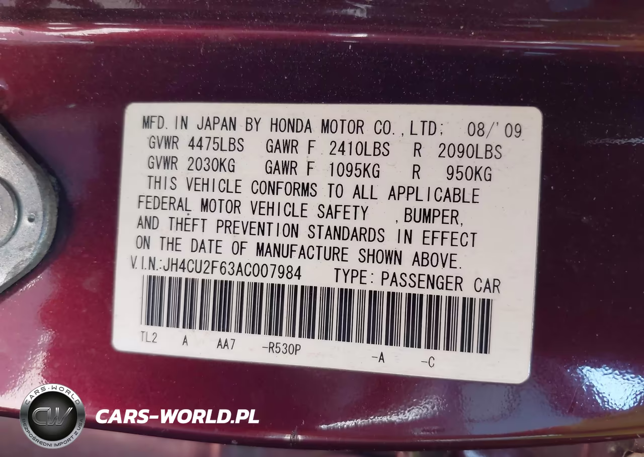 2010 Acura Tsx 2.4 VIN:JH4CU2F63AC007984 - 9