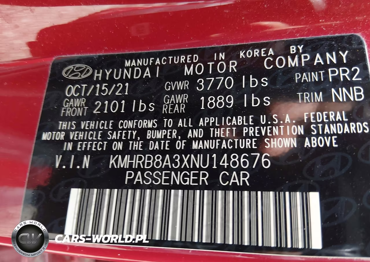 2022 Hyundai Venue Se VIN:KMHRB8A3XNU148676 - 9