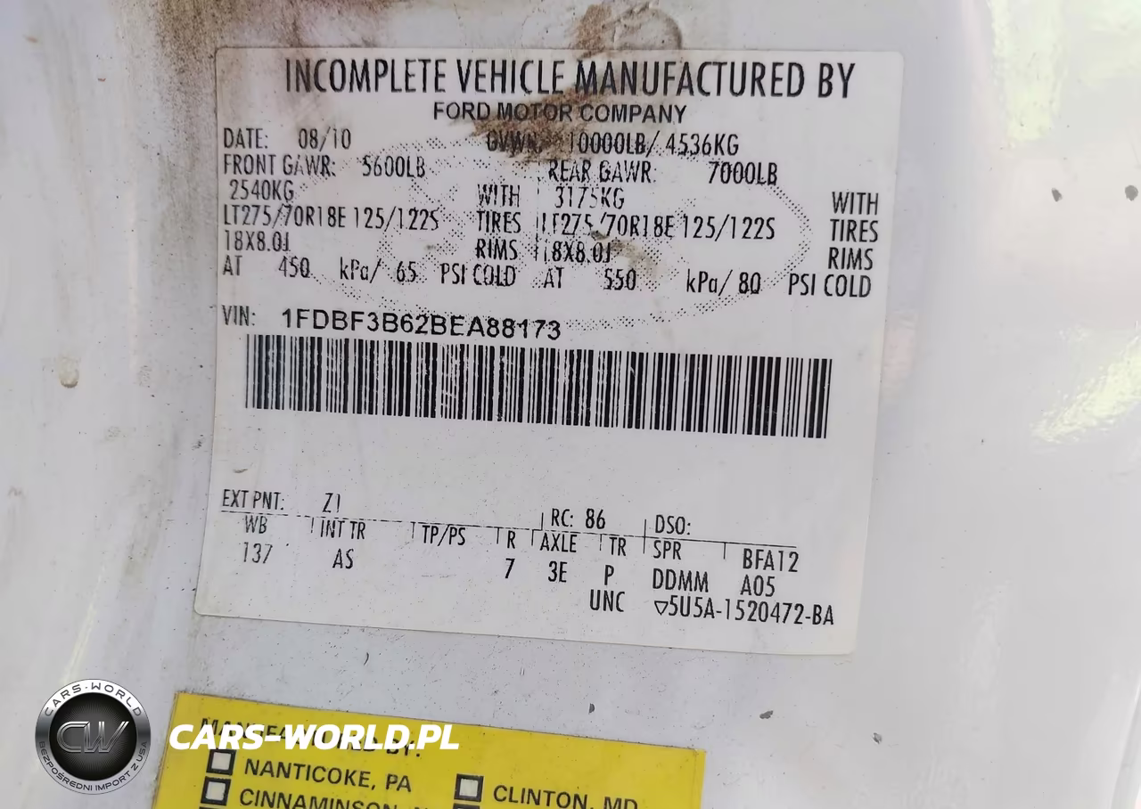 2011 Ford Super Duty F-350 Srw Xl VIN:1FDBF3B62BEA88173 - 9