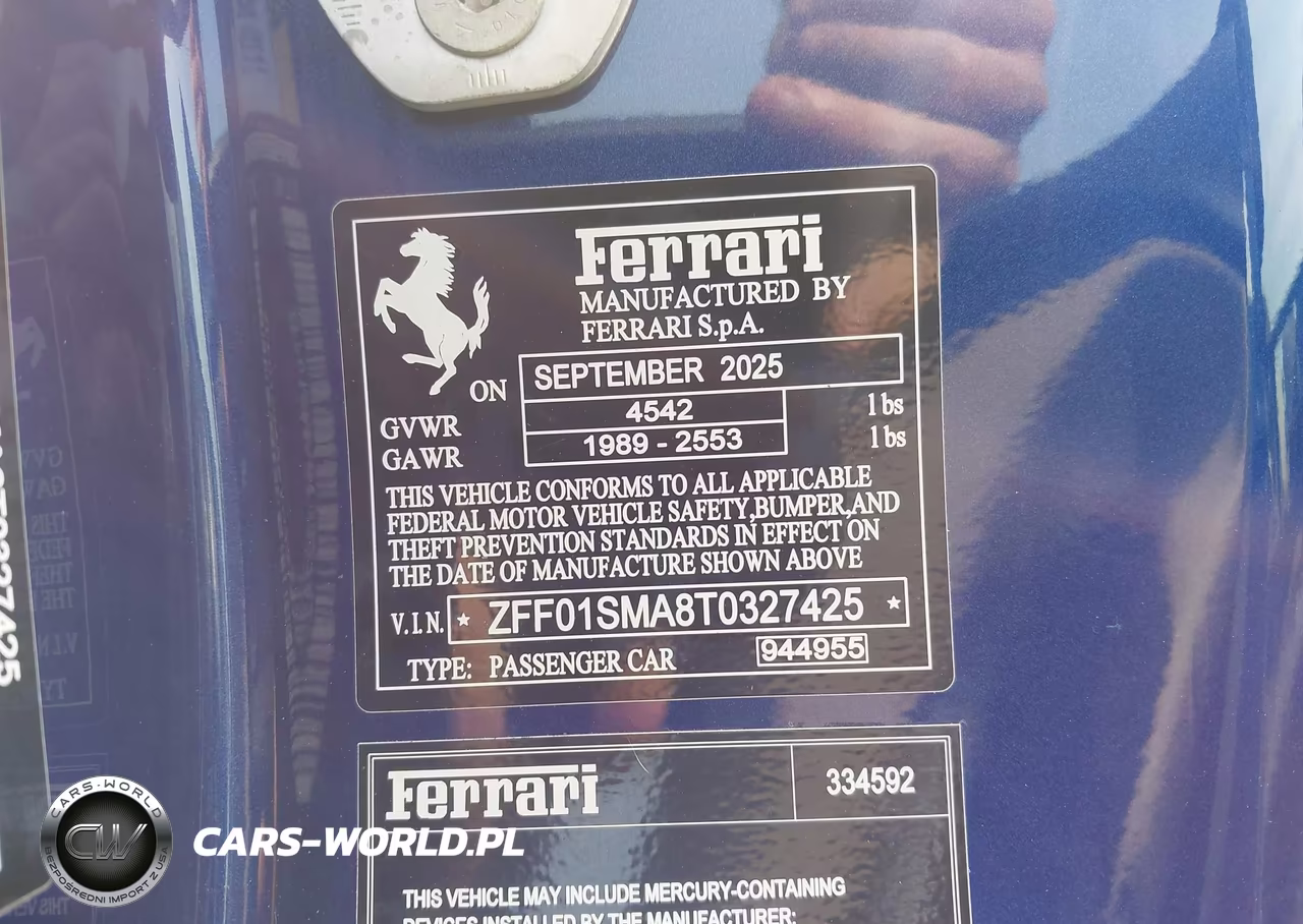 2026 Ferrari 296 Gts VIN:ZFF01SMA8T0327425 - 9
