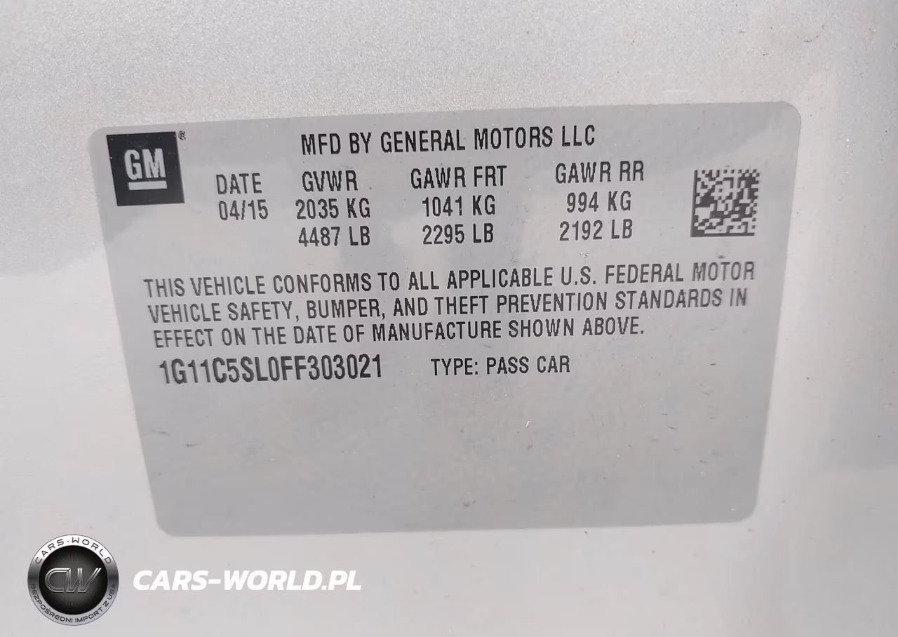 2015 Chevrolet Malibu 1Lt VIN:1G11C5SL0FF303021 - 9