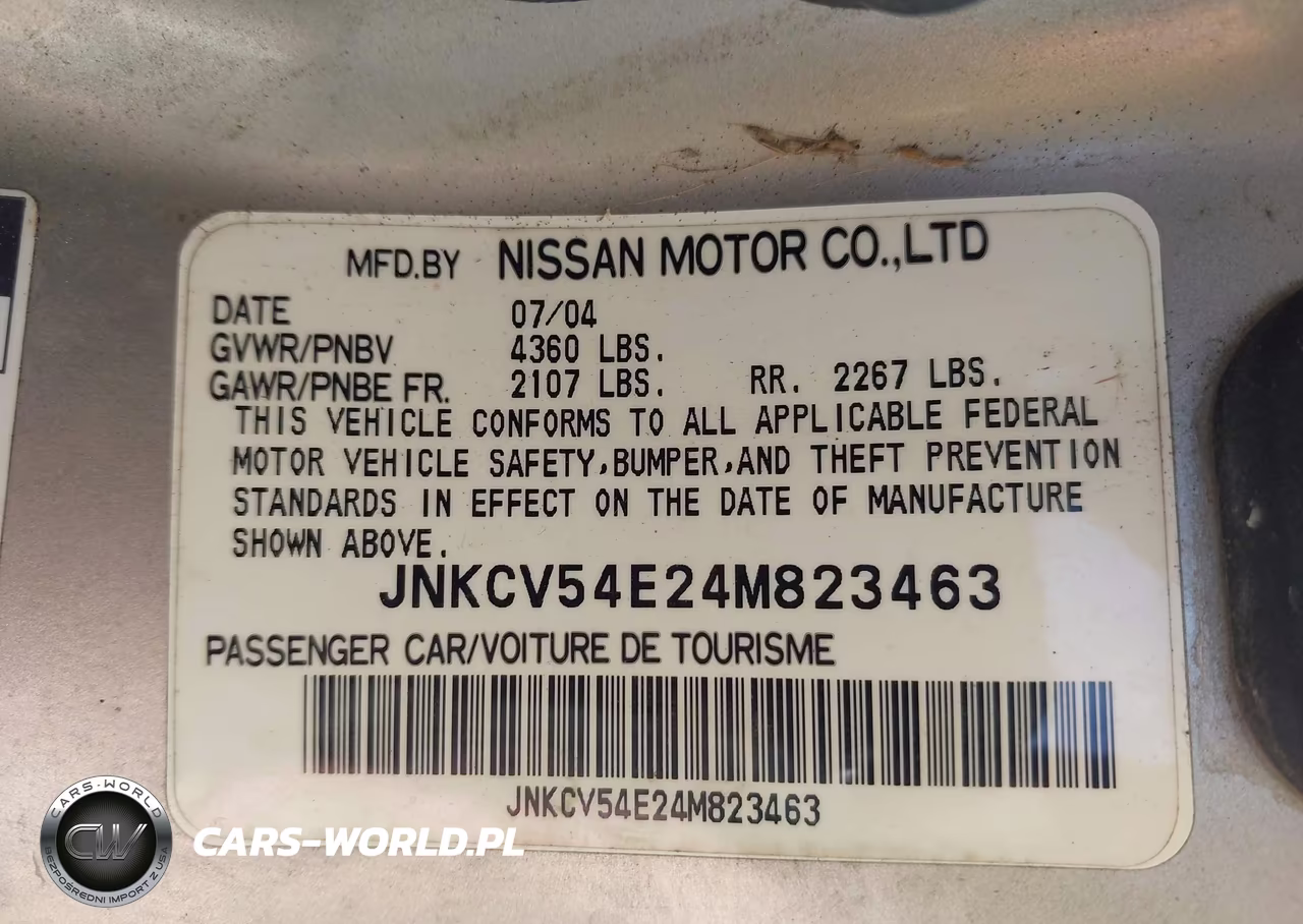 2004 Infiniti G35 VIN:JNKCV54E24M823463 - 9