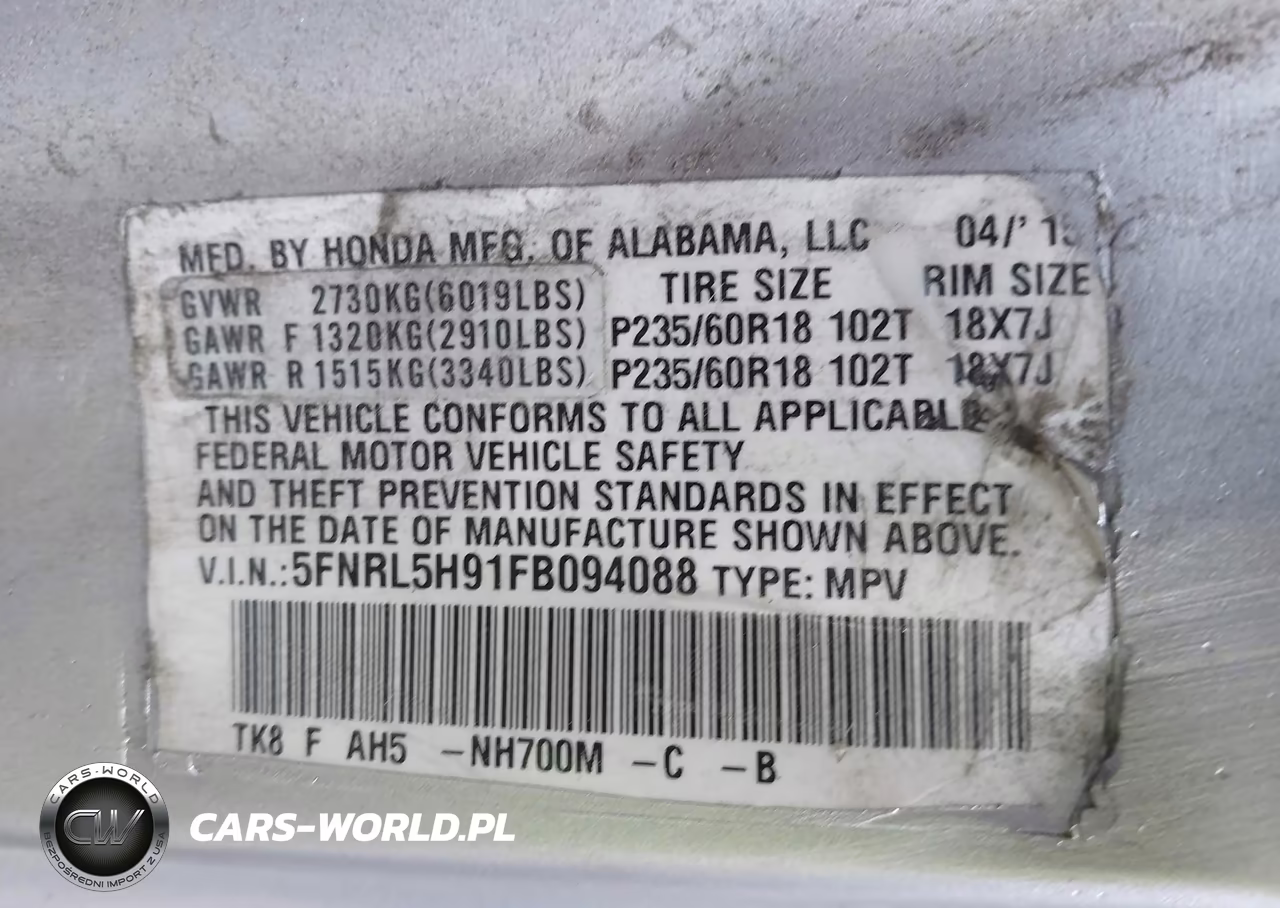 2015 Honda Odyssey Touring-Touring Elite VIN:5FNRL5H91FB094088 - 9