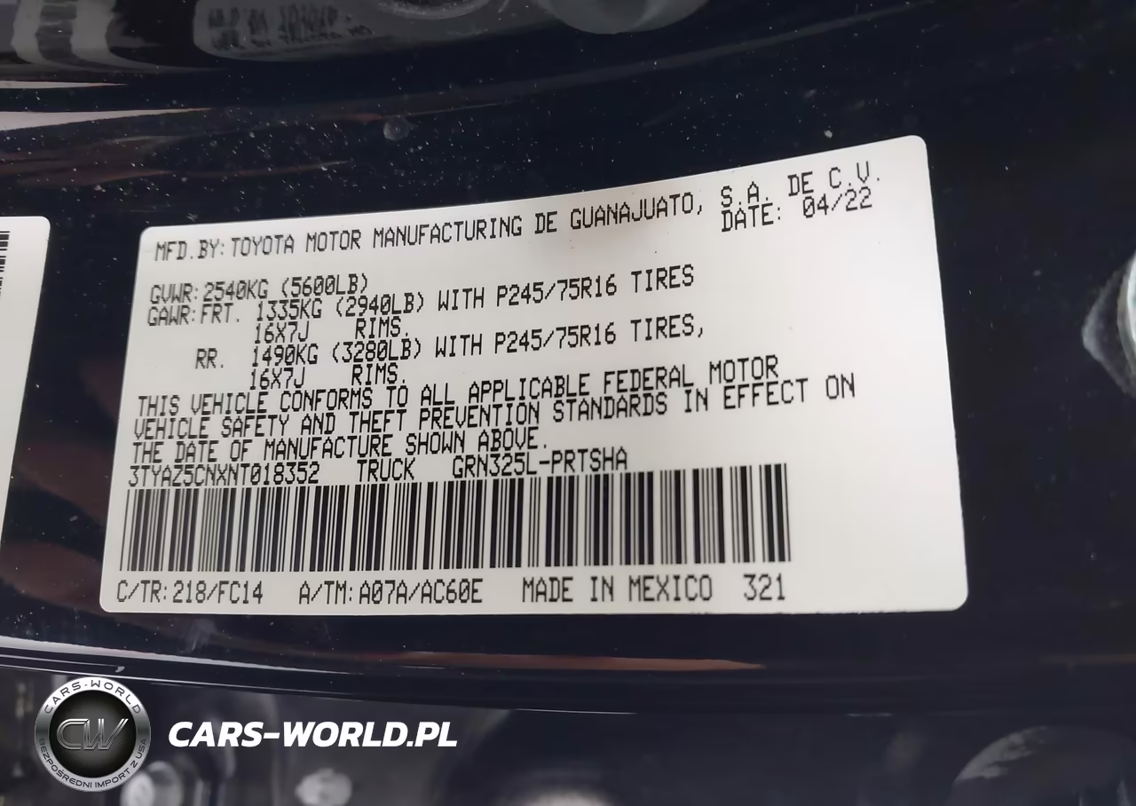 2022 Toyota Tacoma Sr5 V6 VIN:3TYAZ5CNXNT018352 - 9