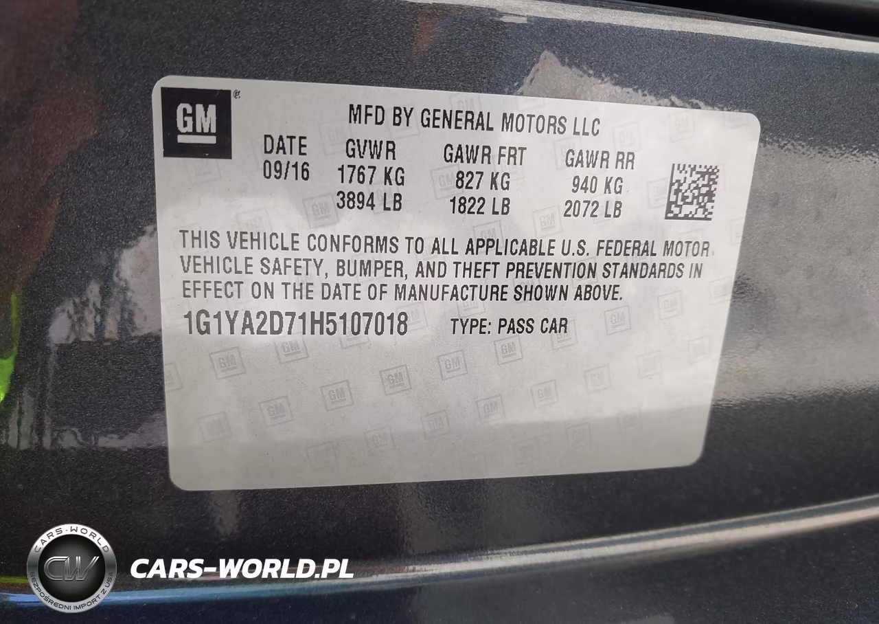 2017 Chevrolet Corvette Stingray VIN:1G1YA2D71H5107018 - 9