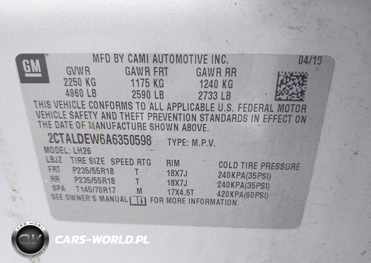2010 GMC Terrain Sle-2 VIN:2CTALDEW6A6350598 - 9