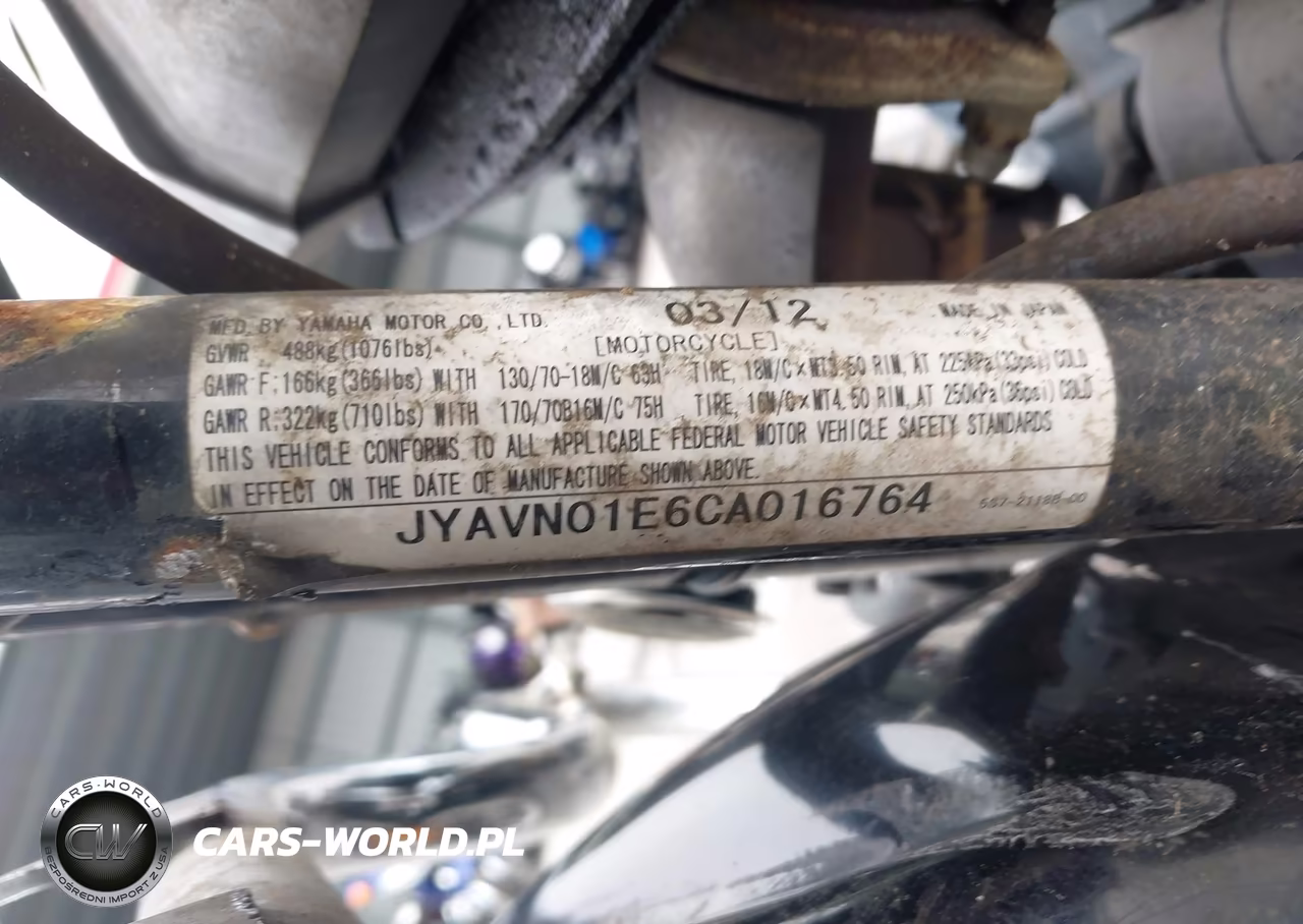 2012 Yamaha Xvs950 A-Ct VIN:JYAVN01E6CA016764 - 10