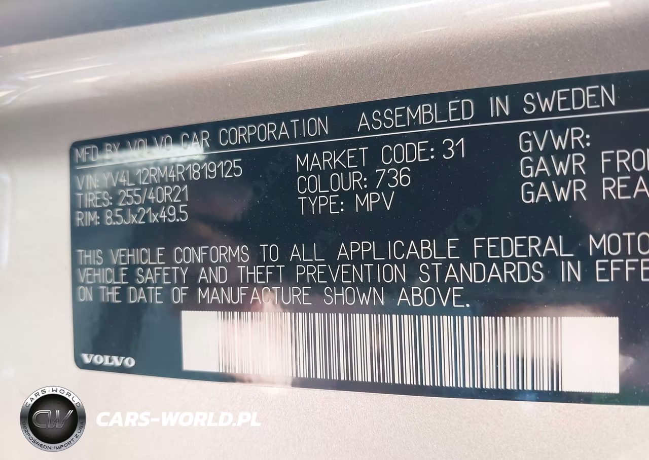 2024 Volvo Xc60 B5 Ultimate Dark Theme VIN:YV4L12RM4R1819125 - 9