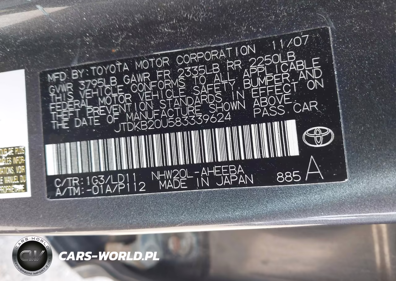 2008 Toyota Prius VIN:JTDKB20U583339624 - 9