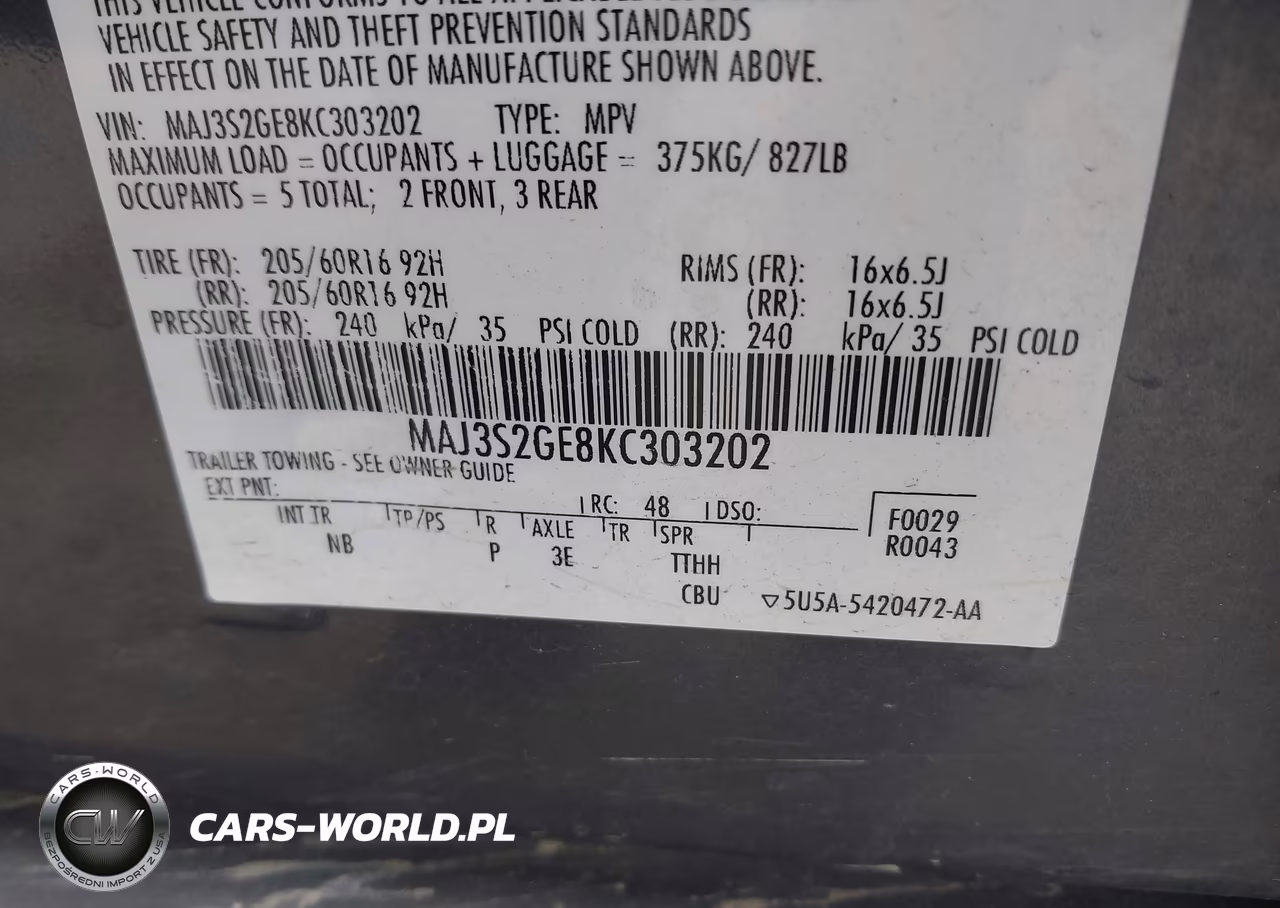 2019 Ford Ecosport Se VIN:MAJ3S2GE8KC303202 - 9