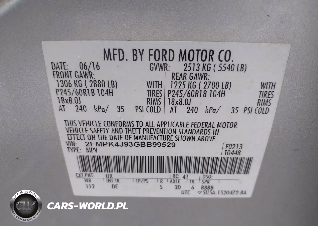 2016 Ford Edge Sel VIN:2FMPK4J93GBB99529 - 9