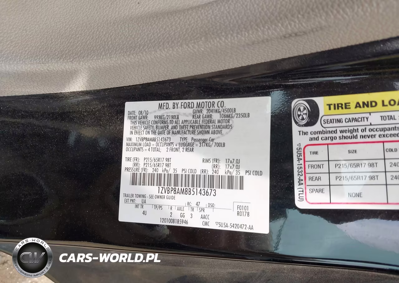 2011 Ford Mustang V6 Premium VIN:1ZVBP8AM8B5143673 - 9
