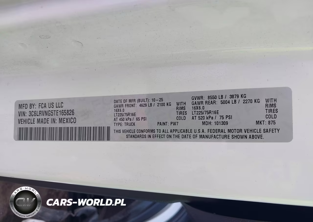 2026 Ram Promaster 1500 Tradesman Low Roof 118 Wb W-Pass Seat VIN:3C6LRVNG5TE165826 - 9