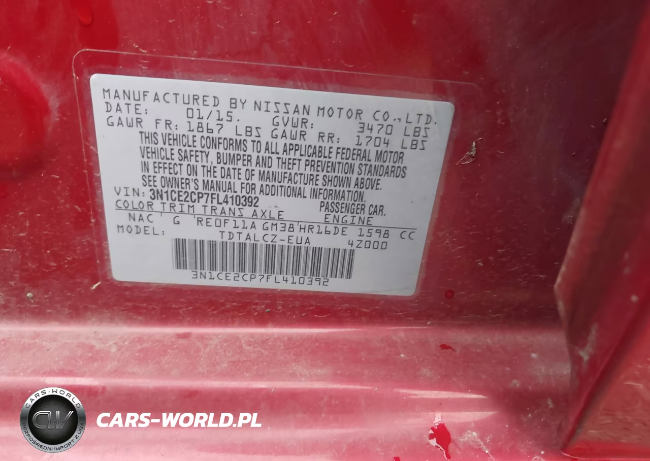 2015 Nissan Versa Note S Plus VIN:3N1CE2CP7FL410392 - 9