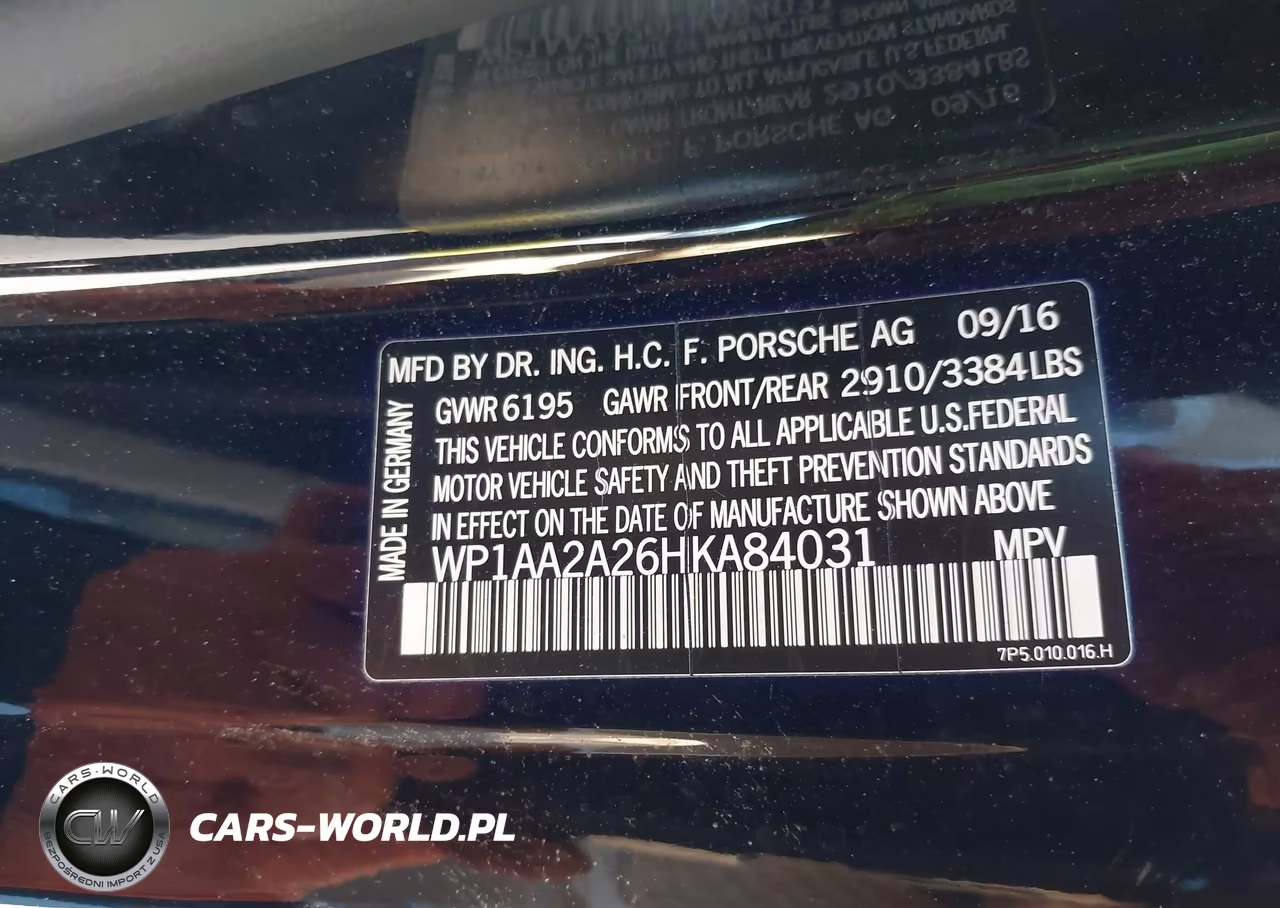 2017 Porsche Cayenne Platinum Edition VIN:WP1AA2A26HKA84031 - 9