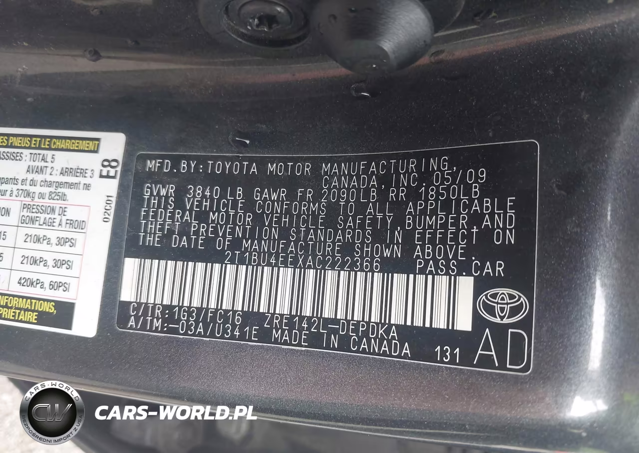 2010 Toyota Corolla Le VIN:2T1BU4EEXAC222366 - 9
