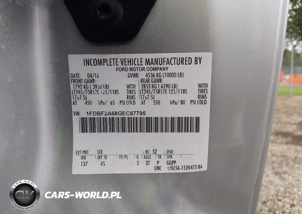 2016 Ford F-250 Xl VIN:1FDBF2A68GEC87795 - 9