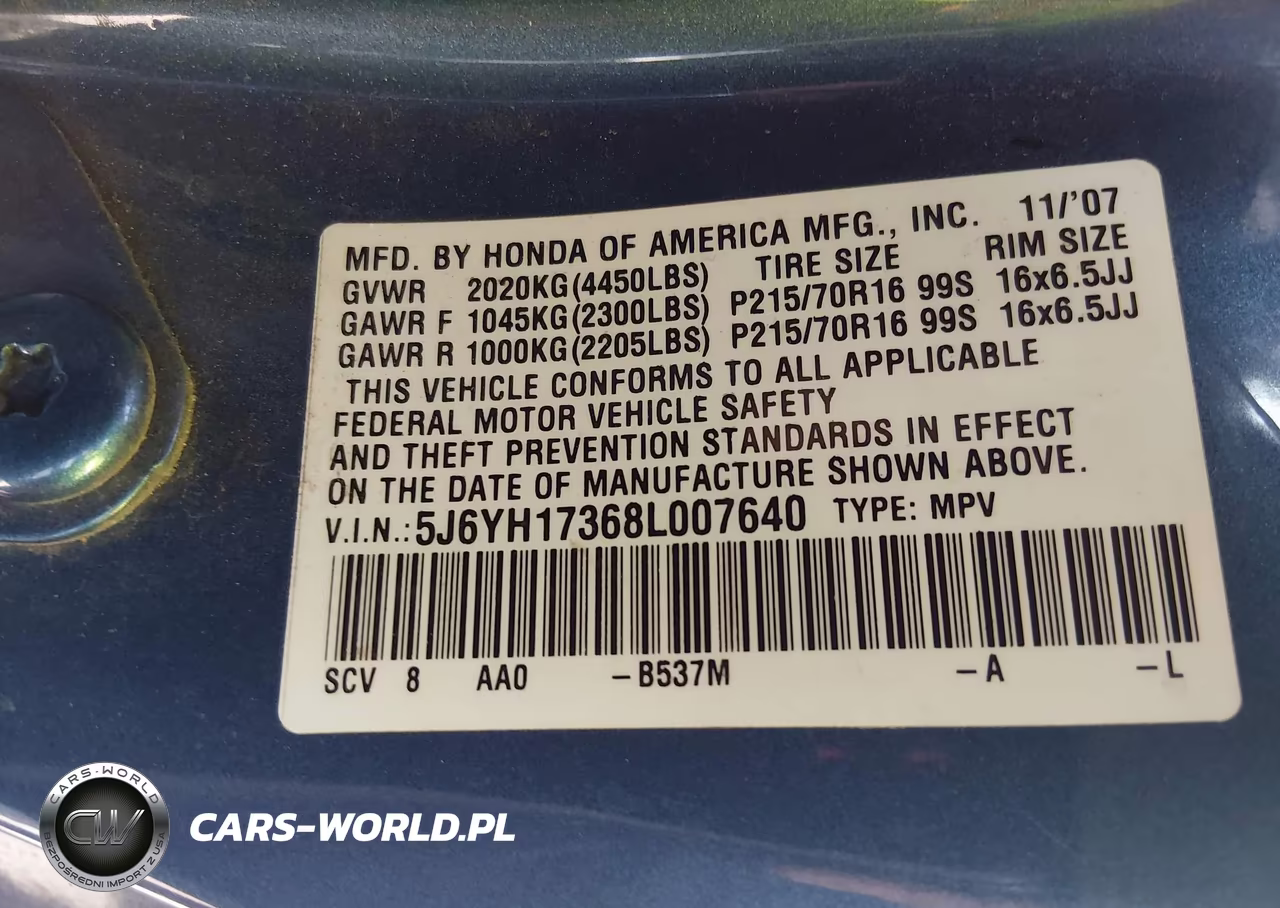 2008 Honda Element Lx VIN:5J6YH17368L007640 - 9