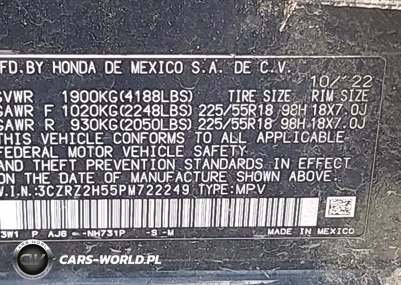 2023 Honda Hr-V Awd Sport VIN:3CZRZ2H55PM722249 - 9