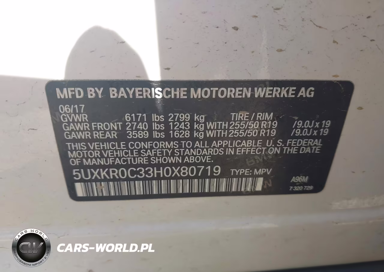 2017 BMW X5 xDrive35I VIN:5UXKR0C33H0X80719 - 9