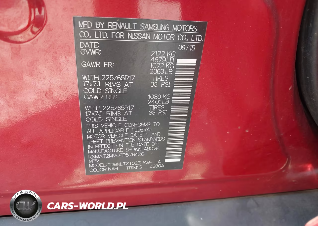 2015 Nissan Rogue Sv VIN:KNMAT2MV0FP576426 - 9