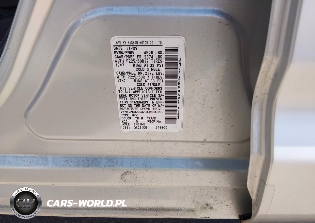 2010 Nissan Rogue S-Sl-Krom VIN:JN8AS5MV0AW604863 - 9