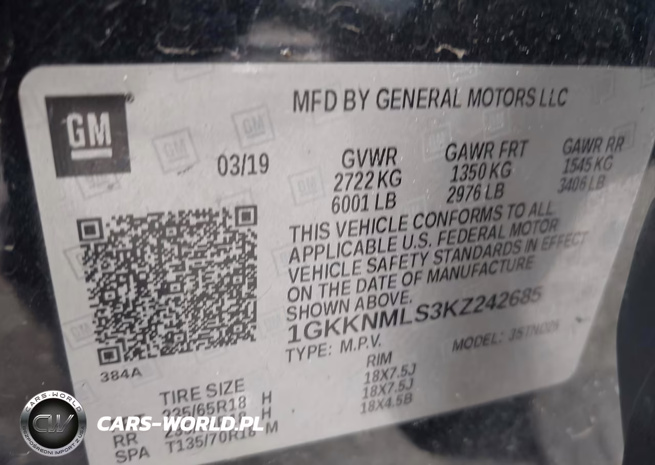 2019 GMC Acadia Slt-1 VIN:1GKKNMLS3KZ242685 - 9