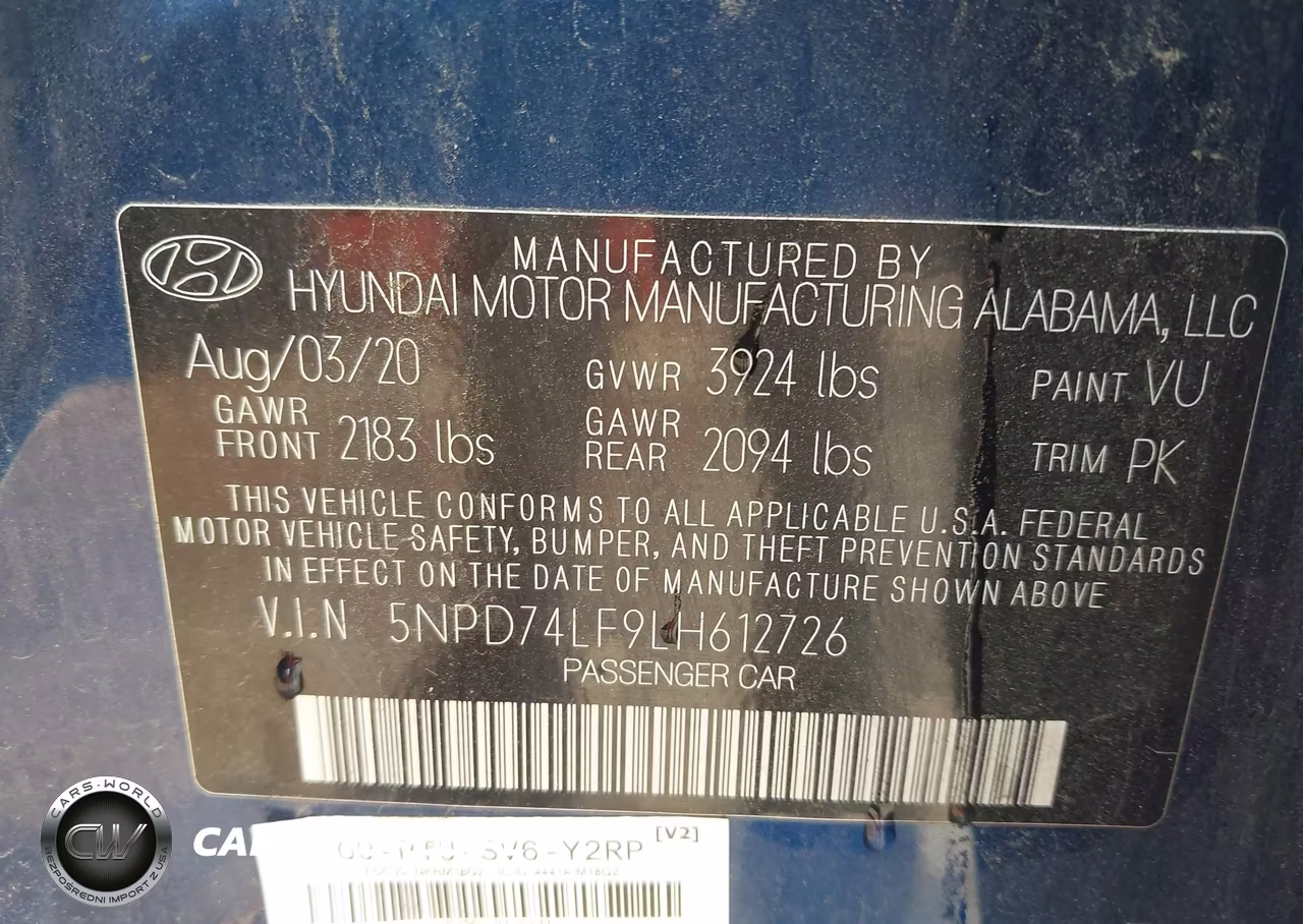 2020 Hyundai Elantra Se VIN:5NPD74LF9LH612726 - 9